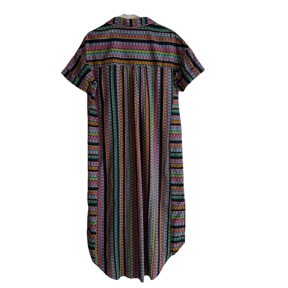 Anthropologie Striped Cover Up Shirt Dress XS Boho Resort Beach Lightweight - Picture 3 of 8
